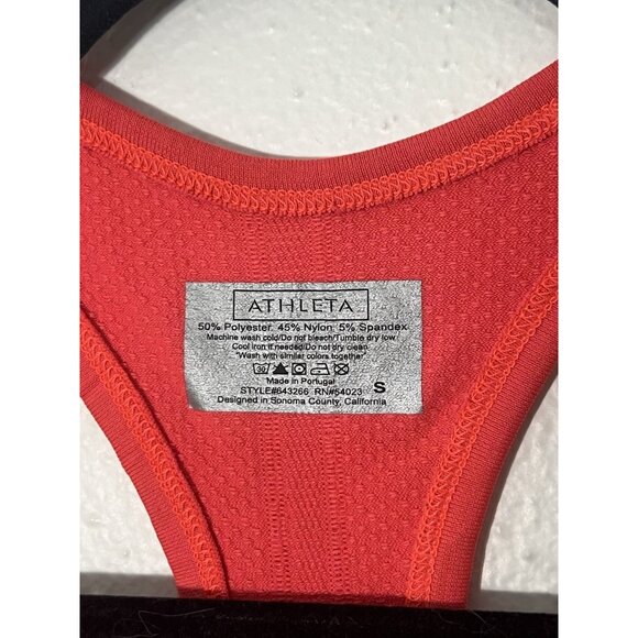 Athleta Fastest Track Tank Neon Orange Size Small - Picture 4 of 11